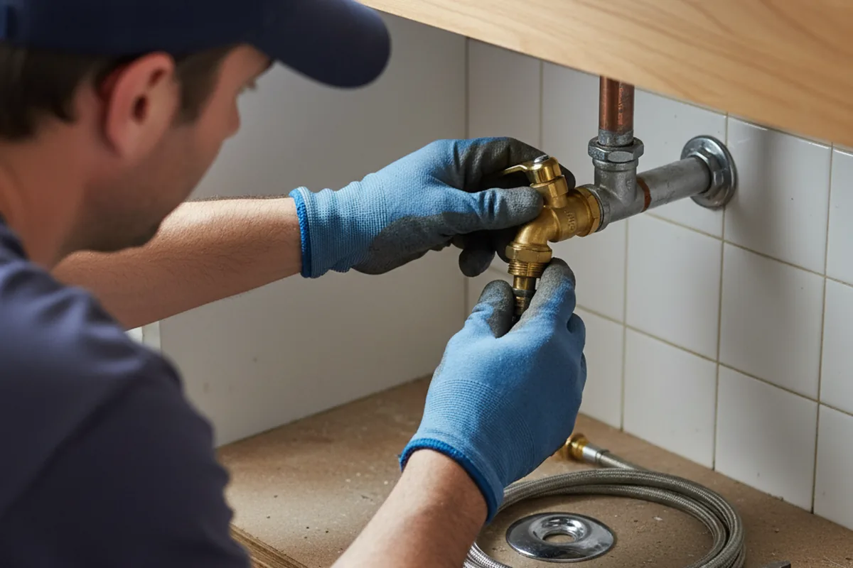 Shutoff valve and fitting work during Faucet and Fixture Repair in Welcome
